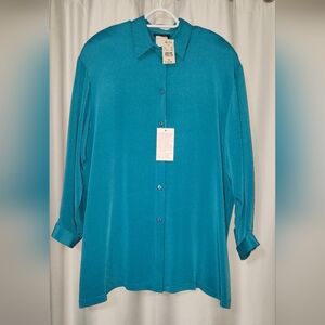 Chic Eatons Loubon Button Down Shirt for Women 100% Silk